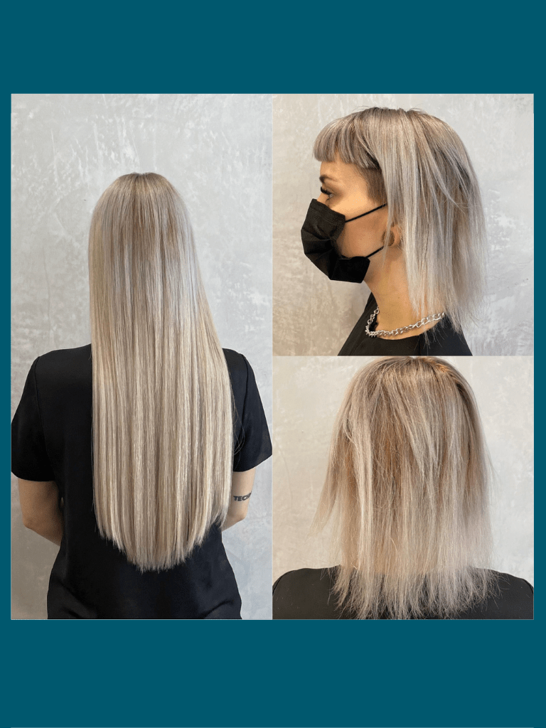 Hairdreams Haarverlängerung, blonde Haare, im Unison Hair Salon München